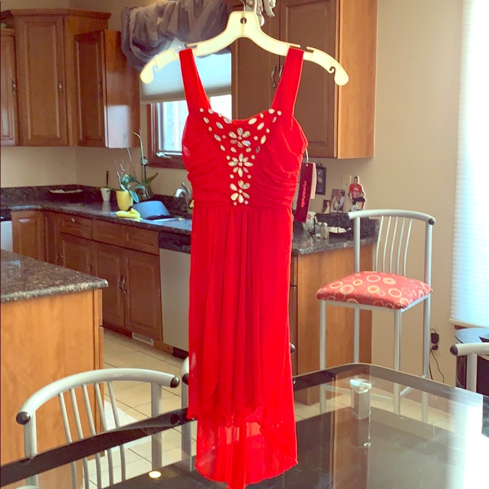 Gorgeous red dressy dress size 12 never worn